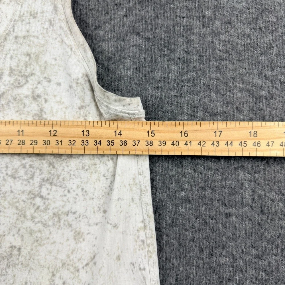Lululemon Racerback Tank Top Gray White‎ Marble Acid Wash Size 4 Activewear